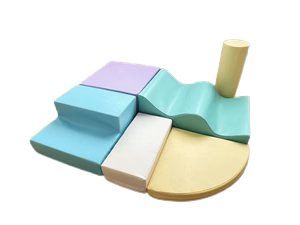 Soft play wavy roller pastel play set 6 pieces