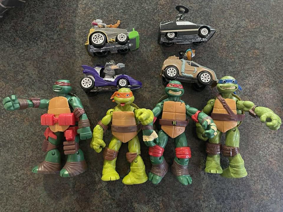 Ninja Turtles and cars