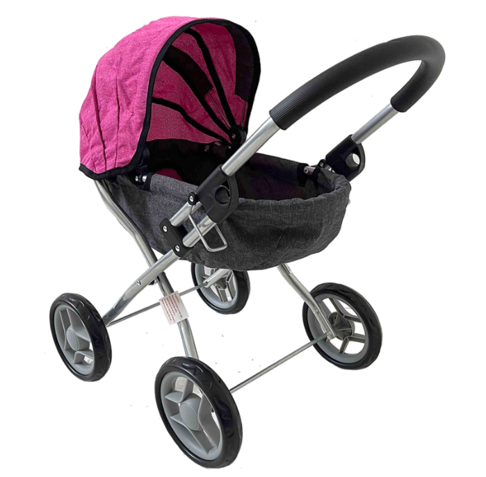 Dark Grey and pink luxury pram