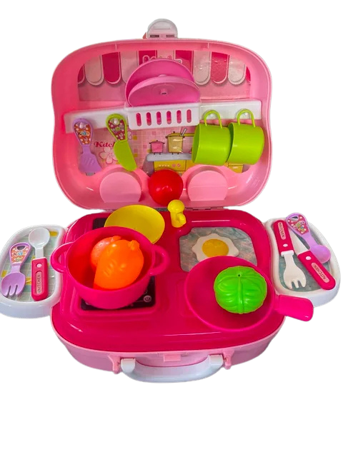 Kids pink kitchen set
