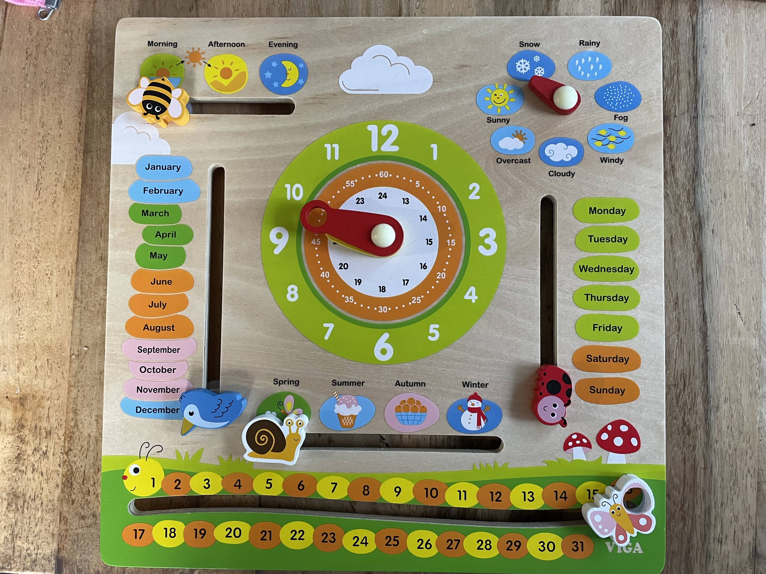 Montessori calendar board