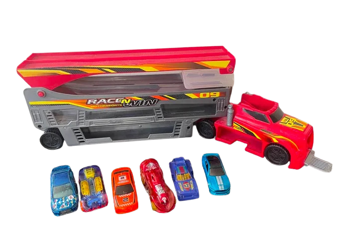 Hot Wheels Race n Win truck and cars